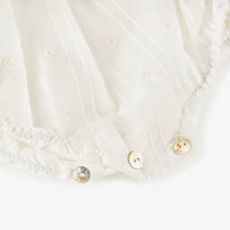 PAZ Rodríguez-طقم تبّان دانتيل لون عاجي للاطفال | Childrensalon Outlet