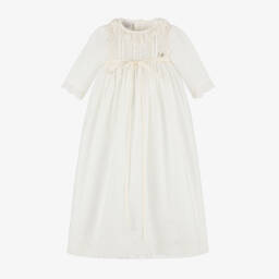PAZ Rodríguez-Girls' Ivory Plumeti Cotton Dress | Childrensalon Outlet
