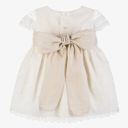 PAZ Rodríguez-Girls Ivory Tulle & Cotton Dress | Childrensalon Outlet