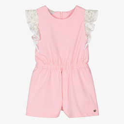 PAZ Rodríguez-Girls Pink Cotton Playsuit | Childrensalon Outlet