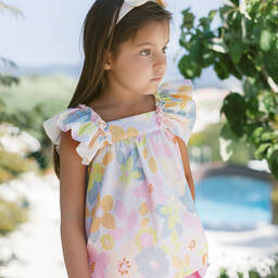 PAZ Rodríguez-Girls Pink Cotton Shorts Set | Childrensalon Outlet