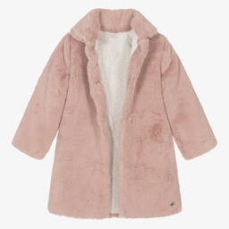 PAZ Rodríguez-Girls Pink Faux Fur Coat | Childrensalon Outlet