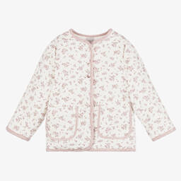 PAZ Rodríguez-Girls Pink & Ivory Floral Coat | Childrensalon Outlet