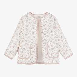 PAZ Rodríguez-Girls Pink & Ivory Floral Coat | Childrensalon Outlet
