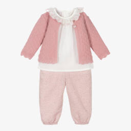 PAZ Rodríguez-Girls Pink & Ivory Outfit Set | Childrensalon Outlet