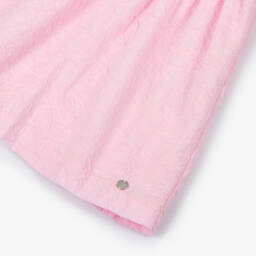 PAZ Rodríguez-Girls Pink Leaf-Embroidered Cotton Dress | Childrensalon Outlet