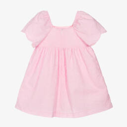 PAZ Rodríguez-Girls Pink Leaf-Embroidered Cotton Dress | Childrensalon Outlet