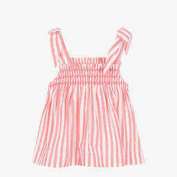 PAZ Rodríguez-Girls Pink Striped Cotton Top | Childrensalon Outlet