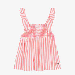PAZ Rodríguez-Girls Pink Striped Cotton Top | Childrensalon Outlet