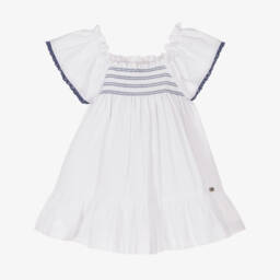 PAZ Rodríguez-فستان بناتي من قماش سييرساكر بتصميم مجعد | Childrensalon Outlet
