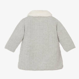 PAZ Rodríguez-Girls Soft Grey Knitted Overcoat | Childrensalon Outlet