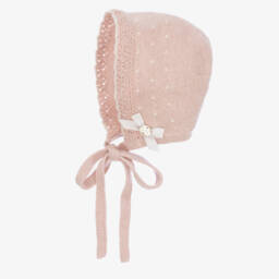 PAZ Rodríguez-Girls Soft Pink Knit Bonnet | Childrensalon Outlet