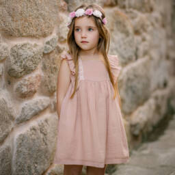 PAZ Rodríguez-Girls Soft Pink Ruffled Voile Dress | Childrensalon Outlet