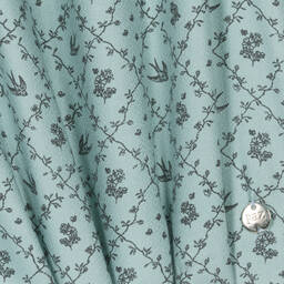 PAZ Rodríguez-Girls Teal Blue Cotton Floral Dress | Childrensalon Outlet