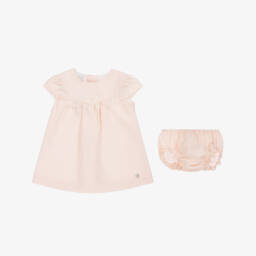 PAZ Rodríguez-Girls Textured Pink Cotton Ensemble | Childrensalon Outlet