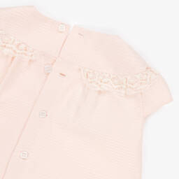 PAZ Rodríguez-Girls Textured Pink Cotton Ensemble | Childrensalon Outlet