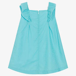 PAZ Rodríguez-Girls Turquoise Blue Cotton Dress | Childrensalon Outlet