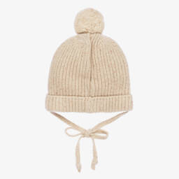 PAZ Rodríguez-قبعة بيبي حرير وصوف لون بيج | Childrensalon Outlet