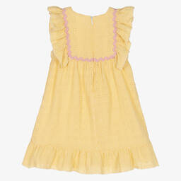 PAZ Rodríguez-Girls Yellow Broderie Anglaise Dress | Childrensalon Outlet