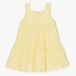 PAZ Rodríguez-Girls Yellow Floral Tulle Dress | Childrensalon Outlet