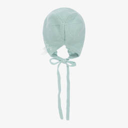 PAZ Rodríguez-Green Organic Cotton Knit Baby Bonnet | Childrensalon Outlet