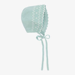 PAZ Rodríguez-Green Organic Cotton Knit Baby Bonnet | Childrensalon Outlet