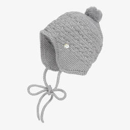 PAZ Rodríguez-قبعة قطن وكشمير محبوك لون رمادي للأطفال | Childrensalon Outlet