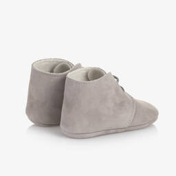 PAZ Rodríguez-Grey Suede Lace-Up Pre-Walkers | Childrensalon Outlet
