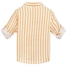 باز رودريغيز-قميص قطن مقلم لون بيج وعاجي | Childrensalon Outlet