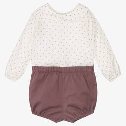 PAZ Rodríguez-Ivory & Red Baby Shorts Set | Childrensalon Outlet
