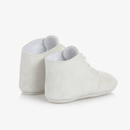 PAZ Rodríguez-Кремовые замшевые пинетки на шнуровке | Childrensalon Outlet