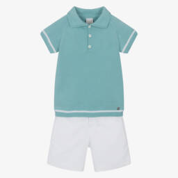 PAZ Rodríguez-شورتات قطنية زمردية مزدوجة للأولاد الصغار | Childrensalon Outlet