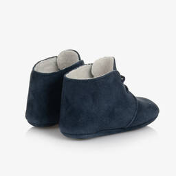 PAZ Rodríguez-Navy Blue Suede Lace-Up Pre-Walkers | Childrensalon Outlet