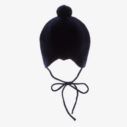 PAZ Rodríguez-Navy Blue Wool Pom-Pom Hat | Childrensalon Outlet