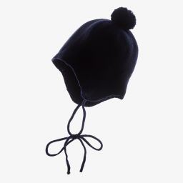 PAZ Rodríguez-Navy Blue Wool Pom-Pom Hat | Childrensalon Outlet