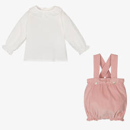 PAZ Rodríguez-طقم شورت دانغريز قطن كوردروي زهري للمولودات | Childrensalon Outlet