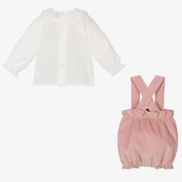 PAZ Rodríguez-طقم شورت دانغريز قطن كوردروي زهري للمولودات | Childrensalon Outlet