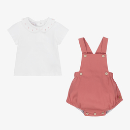PAZ Rodríguez-Pink Cotton Shorts Set | Childrensalon Outlet