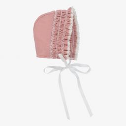 PAZ Rodríguez-Розовый капор со сборками для малышей | Childrensalon Outlet