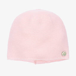 PAZ Rodríguez-Pink Wool Knit Baby Girls Hat | Childrensalon Outlet