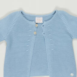 PAZ Rodríguez-Preloved Boys White & Blue Top Set (9 months) | Childrensalon Outlet