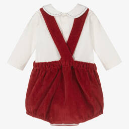 PAZ Rodríguez-Red Dungaree Shorts Baby Set | Childrensalon Outlet