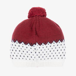 PAZ Rodríguez-Red & Ivory Pom-Pom Hat | Childrensalon Outlet