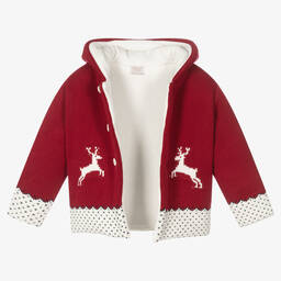 PAZ Rodríguez-Red Knitted Hooded Jacket | Childrensalon Outlet