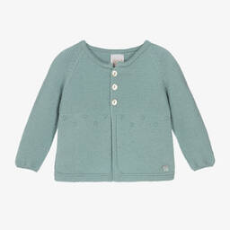 PAZ Rodríguez-Sage Green Merino Wool Baby Cardigan | Childrensalon Outlet