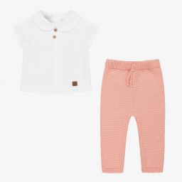 PAZ Rodríguez-Белый топ с оранжевыми брюками | Childrensalon Outlet