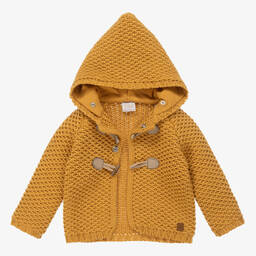 باز رودريغيز-معطف مزيج صوف محبوك لون أصفر موتارد للأطفال | Childrensalon Outlet