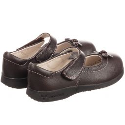 Pediped Флекс (1-12лет)-Girls Brown Leather 'Isabella' Shoes | Childrensalon Outlet