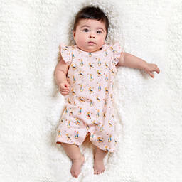 Peter Rabbit™ by Childrensalon-Baby Girls Pink Cotton Jersey Shortie | Childrensalon Outlet