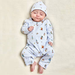 Peter Rabbit™ by Childrensalon-Голубой ромпер из хлопкового джерси | Childrensalon Outlet